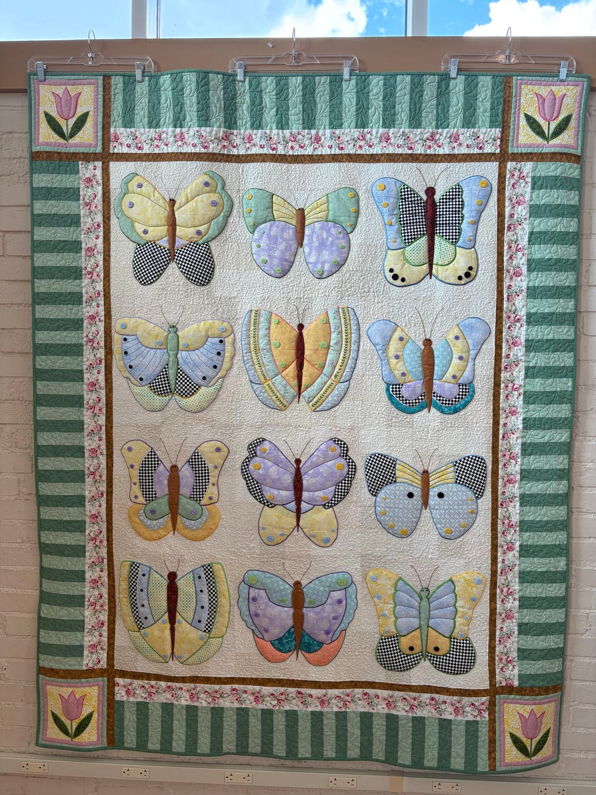 Handmade Butterfly Quilt